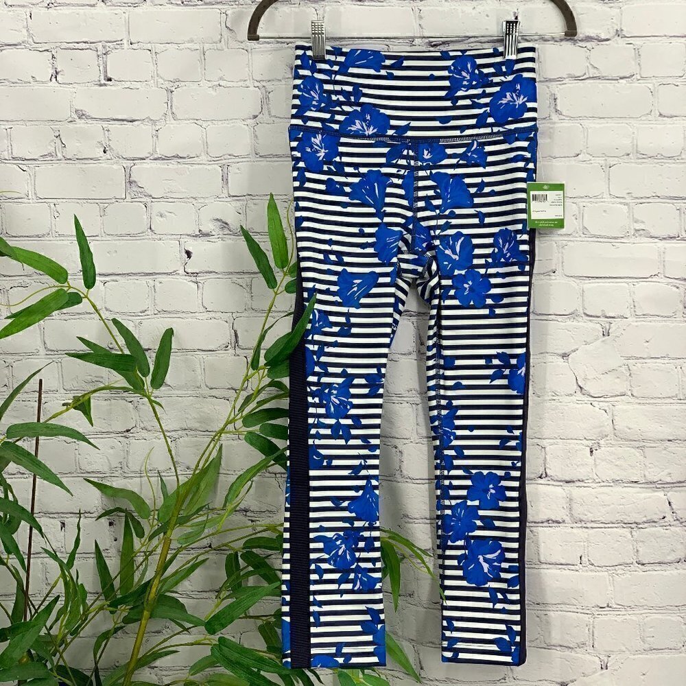 Kate Spade Navy & White Stripes w/ Floral Leggings
